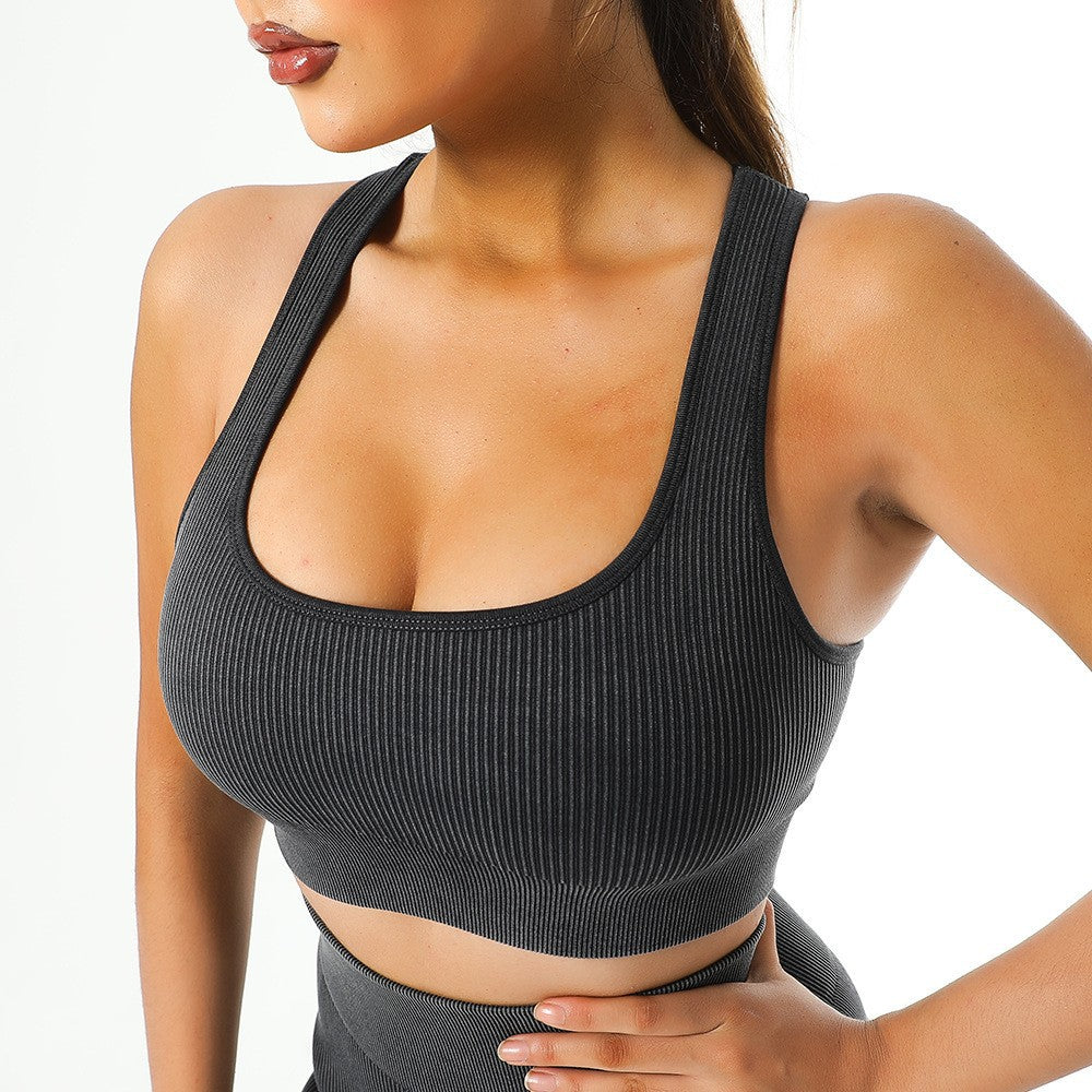 Seamless Yoga Clothes Sports Suit Zipper Underwear Vest Long Sleeve Fitness Clothes Top Skinny Yoga Pants Women