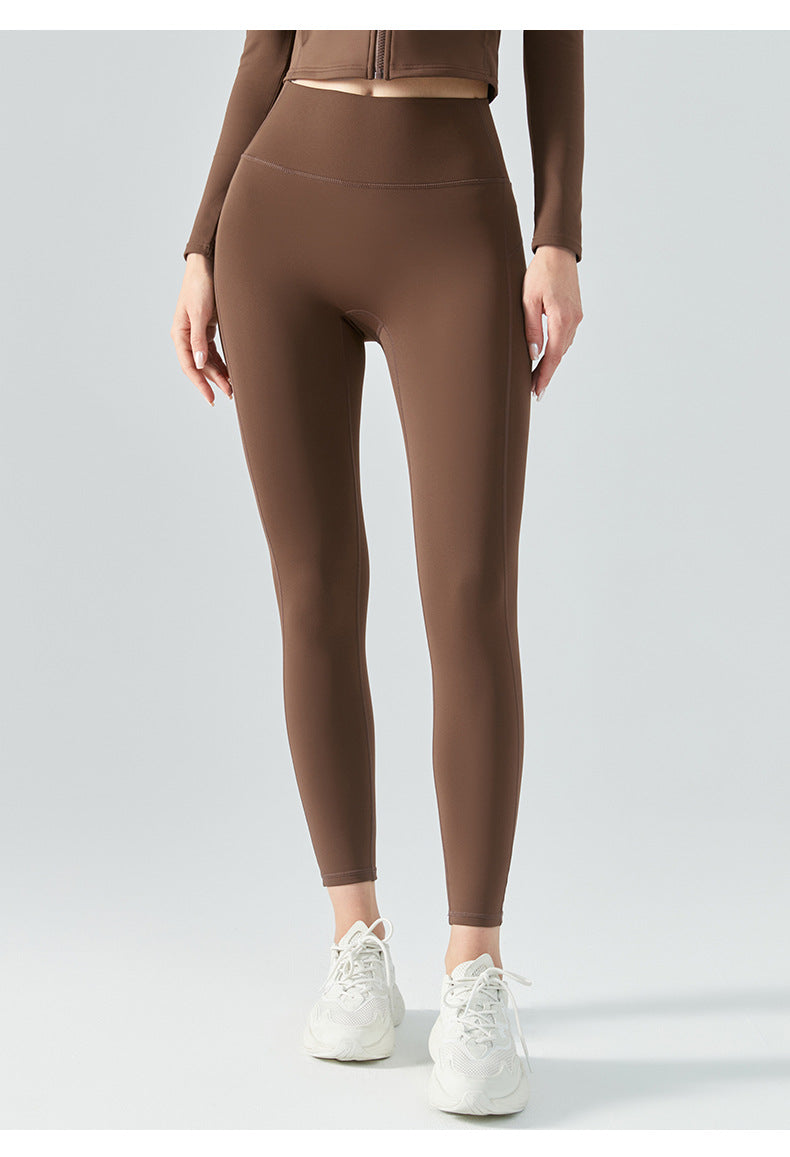 Autumn Winter Yoga Pants Fleece Lined Thick Fleece Fitness Pants No T Line Tight Sports Pants Women