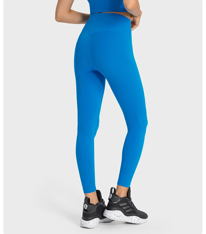 Nude Feel Antibacterial T Free Line Peach Hip Yoga Pants High Waist Hip Lift Exercise Workout Pants Women