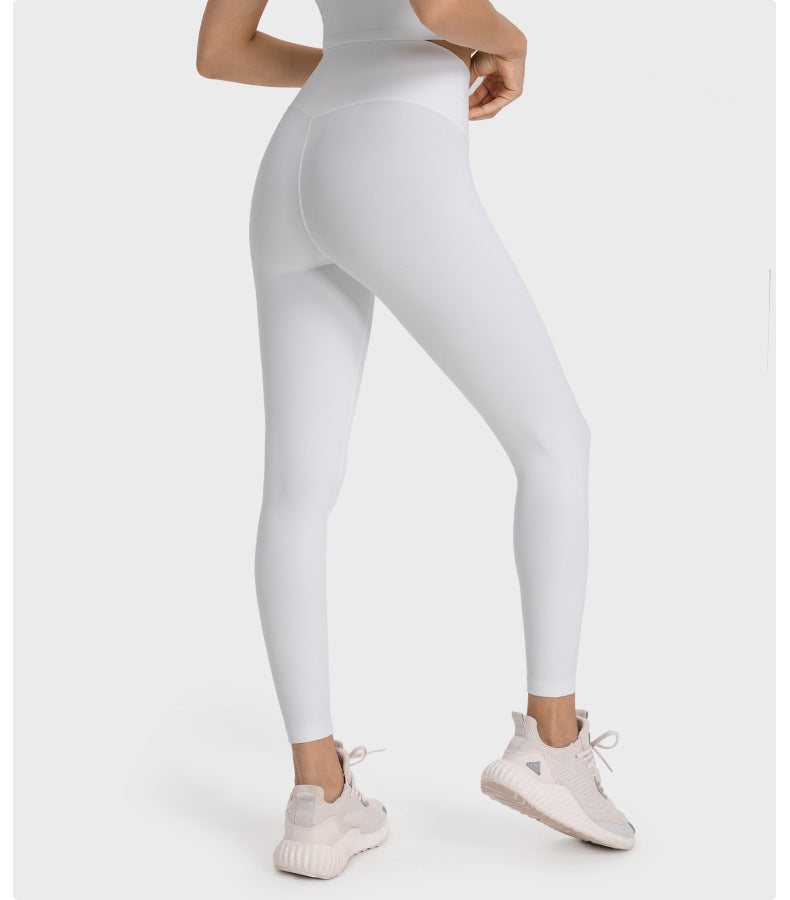 Nude Feel Antibacterial T Free Line Peach Hip Yoga Pants High Waist Hip Lift Exercise Workout Pants Women