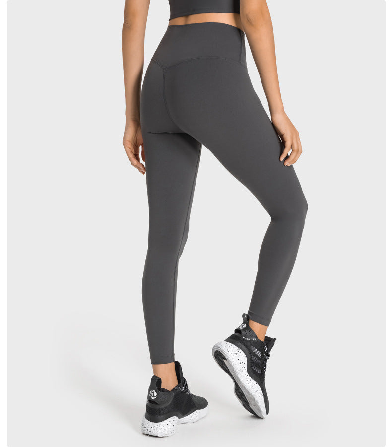 Nude Feel Antibacterial T Free Line Peach Hip Yoga Pants High Waist Hip Lift Exercise Workout Pants Women