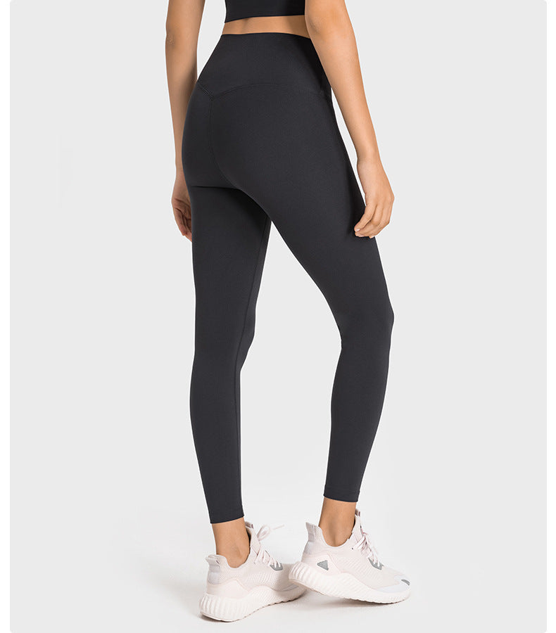 Nude Feel Antibacterial T Free Line Peach Hip Yoga Pants High Waist Hip Lift Exercise Workout Pants Women