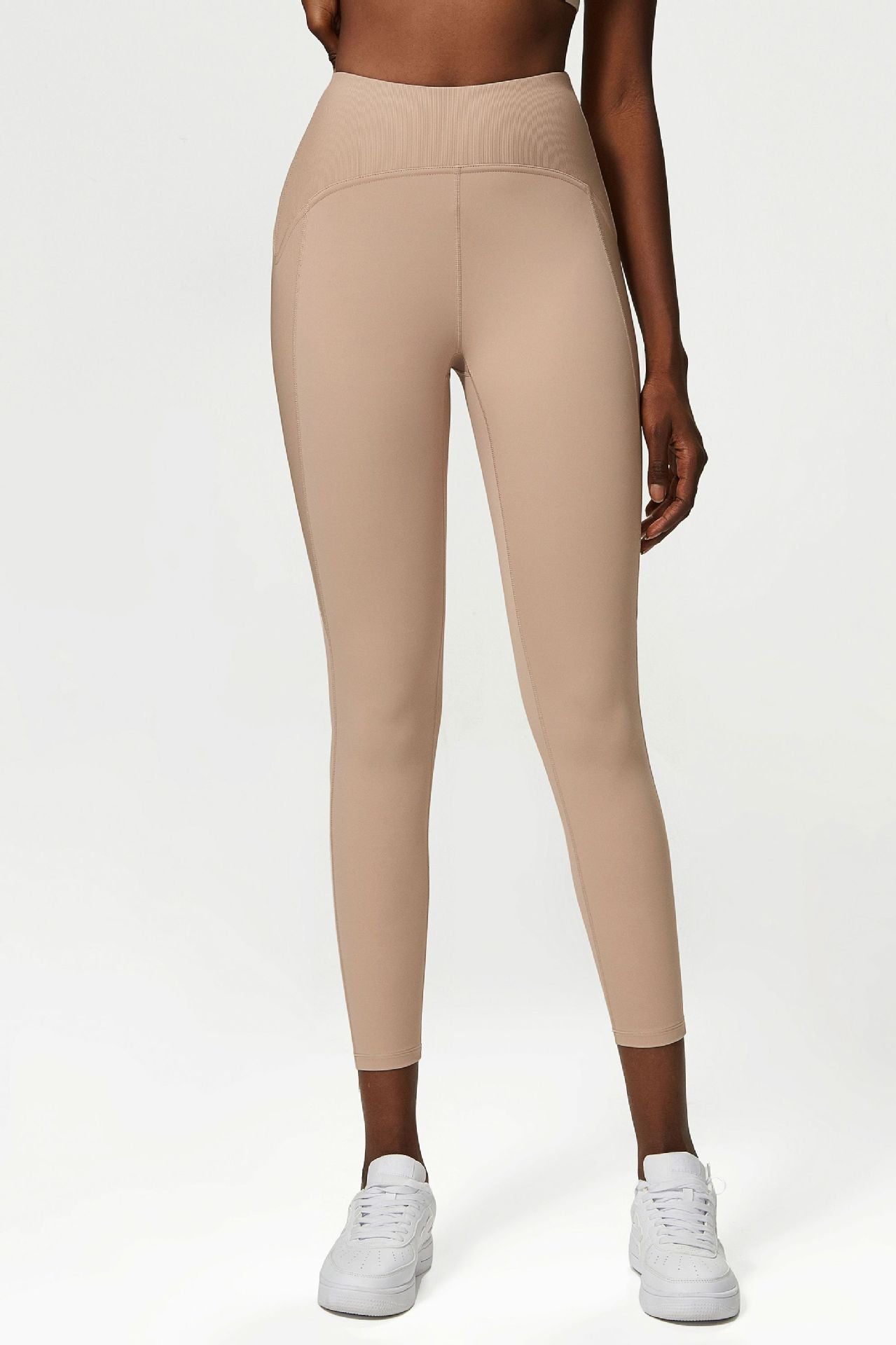 Nude Feel Yoga Pants Women Anti Curling Peach Hip Fitness Pants Sports Tights