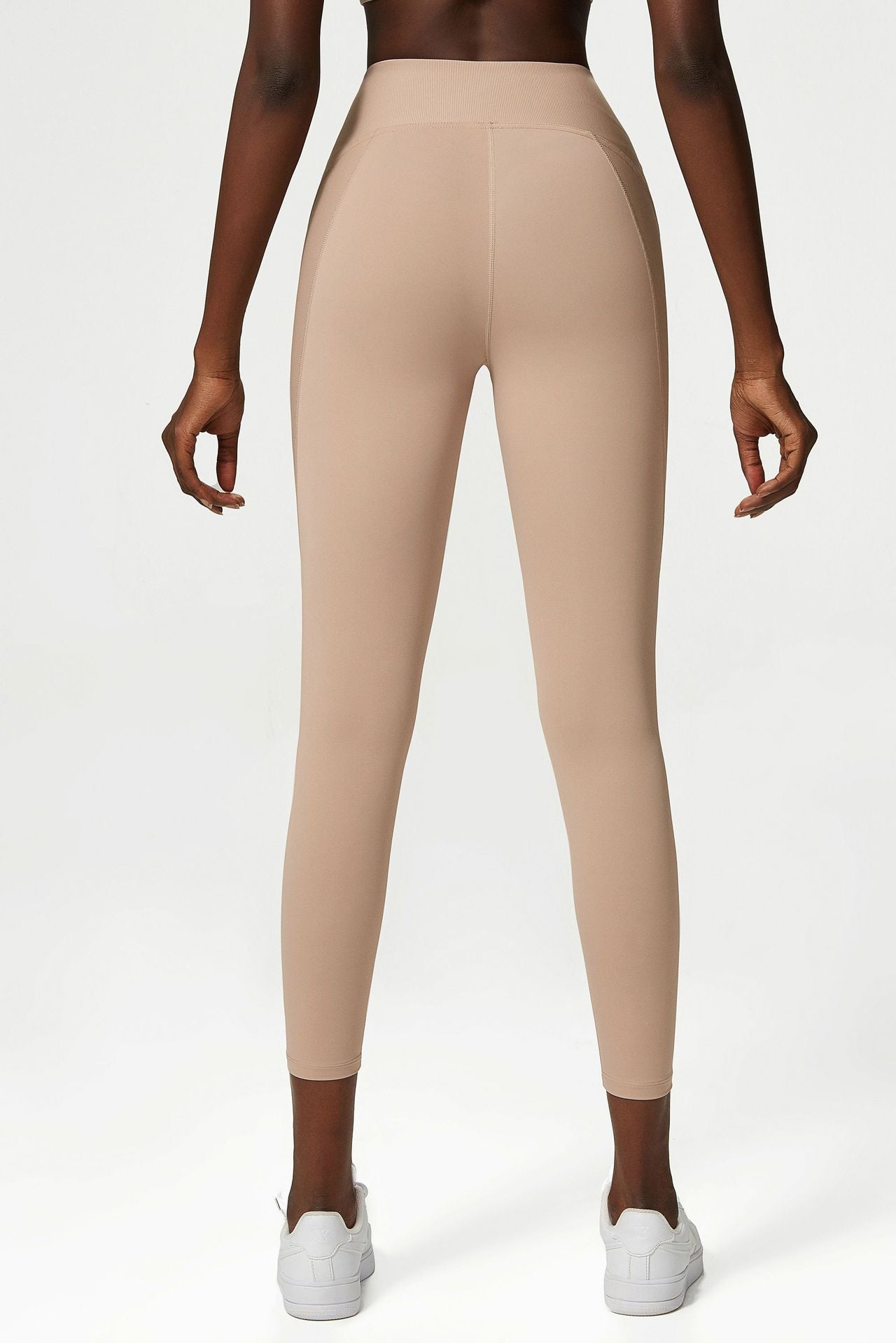 Nude Feel Yoga Pants Women Anti Curling Peach Hip Fitness Pants Sports Tights