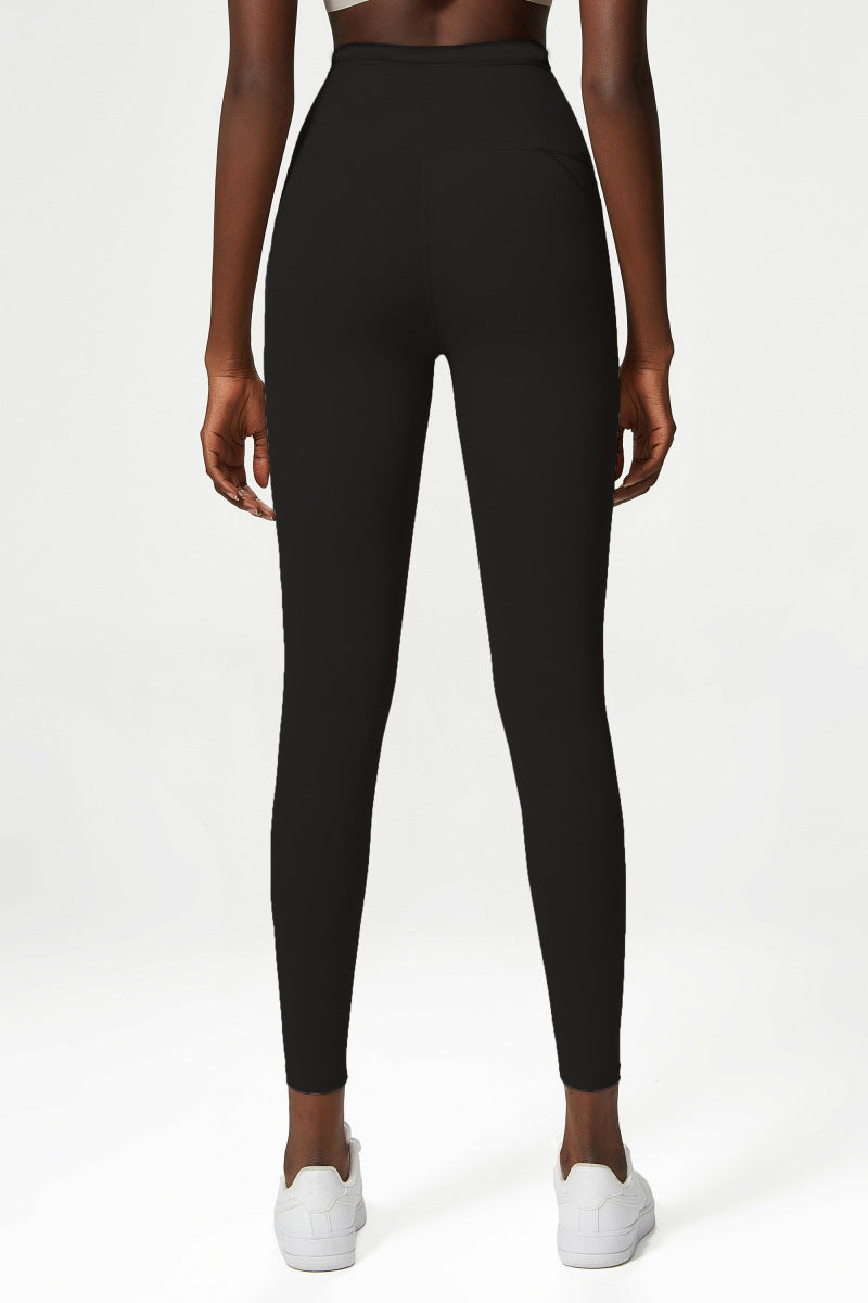 Nude Feel High Waist Yoga Pants Women Sports Tights Stretch Workout Ankle Length Pants