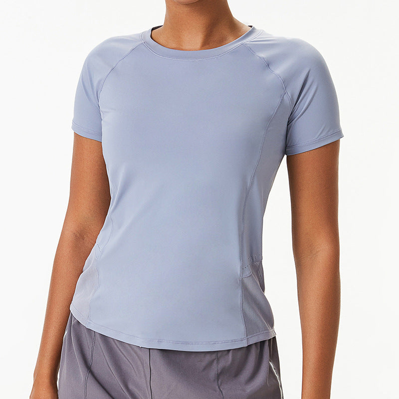 Yoga Clothing Top Nude Feel Sports Top Women Beauty Back Loose Fitness Top Running T shirt