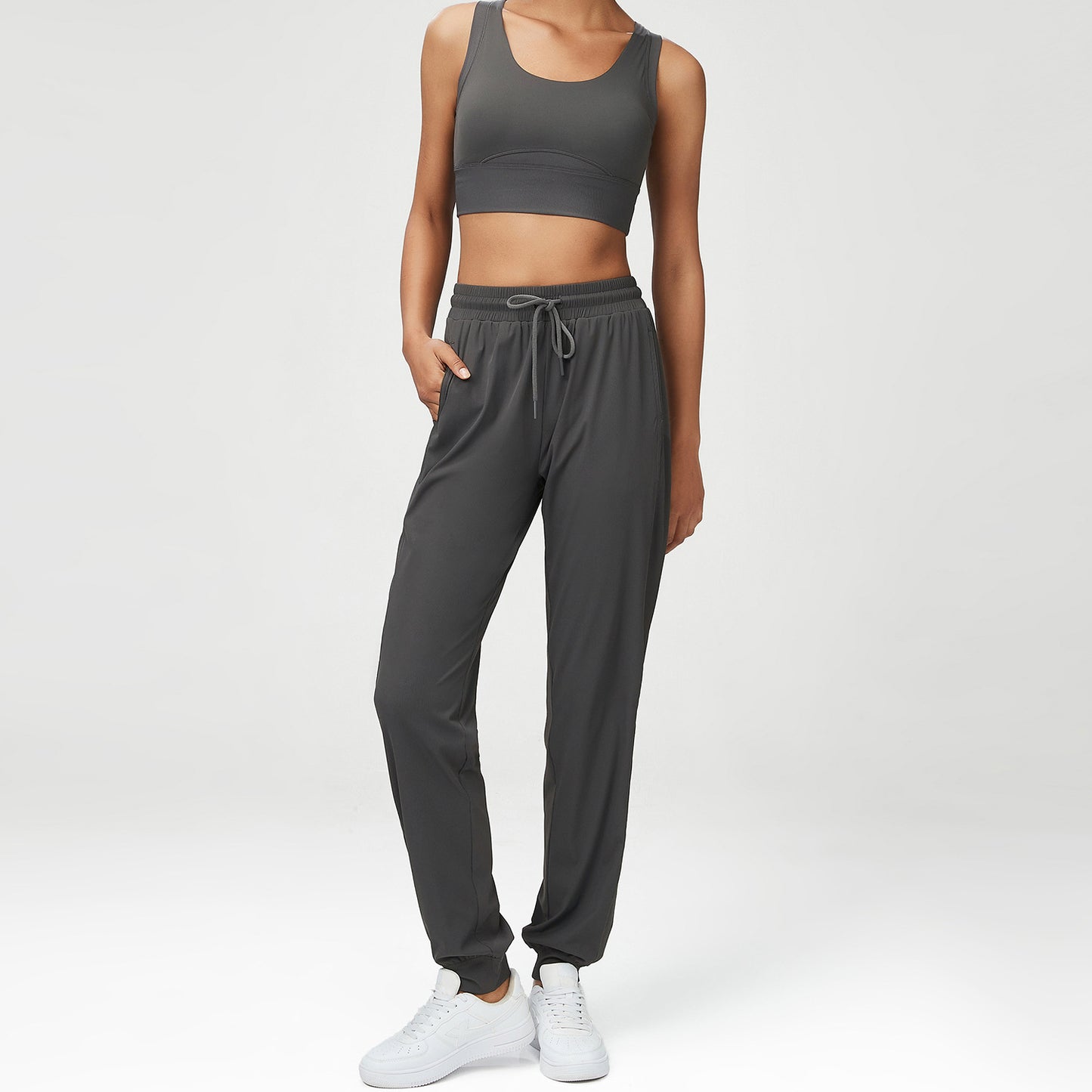 Yoga Wear Suit Women Sports Fitness Suit Slimming Dancing Dress Two Piece Suit