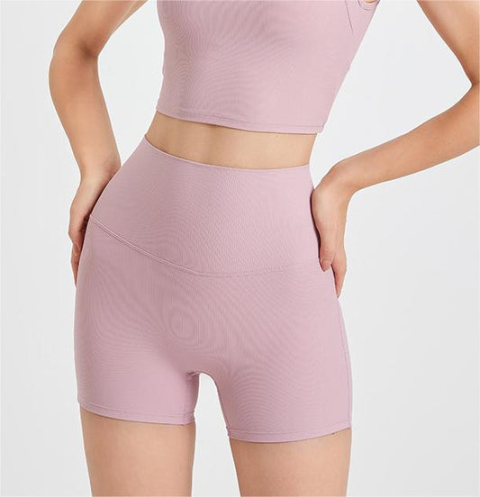 Back Cross High Waist Belly Contracting Peach Hip Raise Yoga Shorts Women Seamless Sport Shorts Quick Drying Fitness Pants