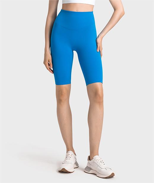 Non Embarrassing Line Anti Curling High Waist Belly Contracting Hip Lifting Yoga Pants Elastic Skin Friendly Sports Shorts Women