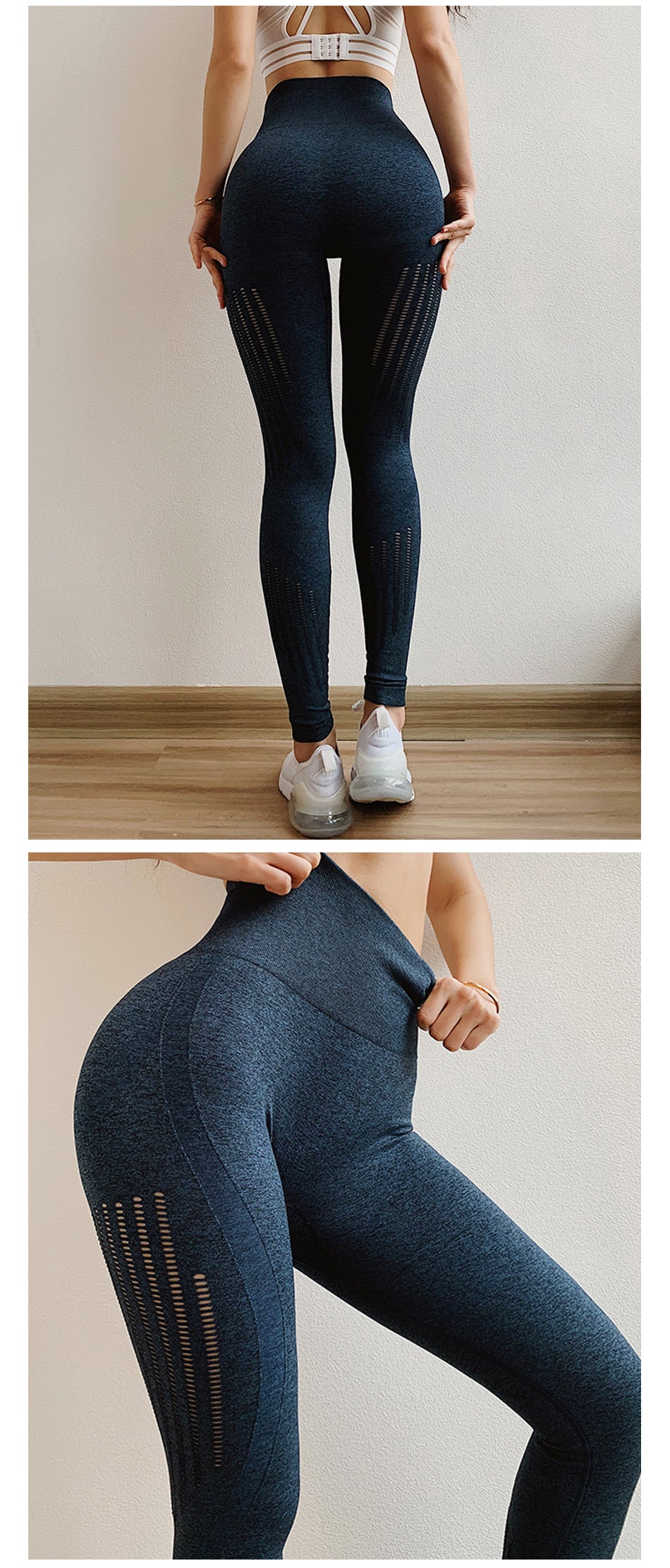 Hip Fitness Pants for Women Seamless High Waist Skinny Hip Raise Yoga Pants Quick-Drying Hollow-out Women Sweat Pants