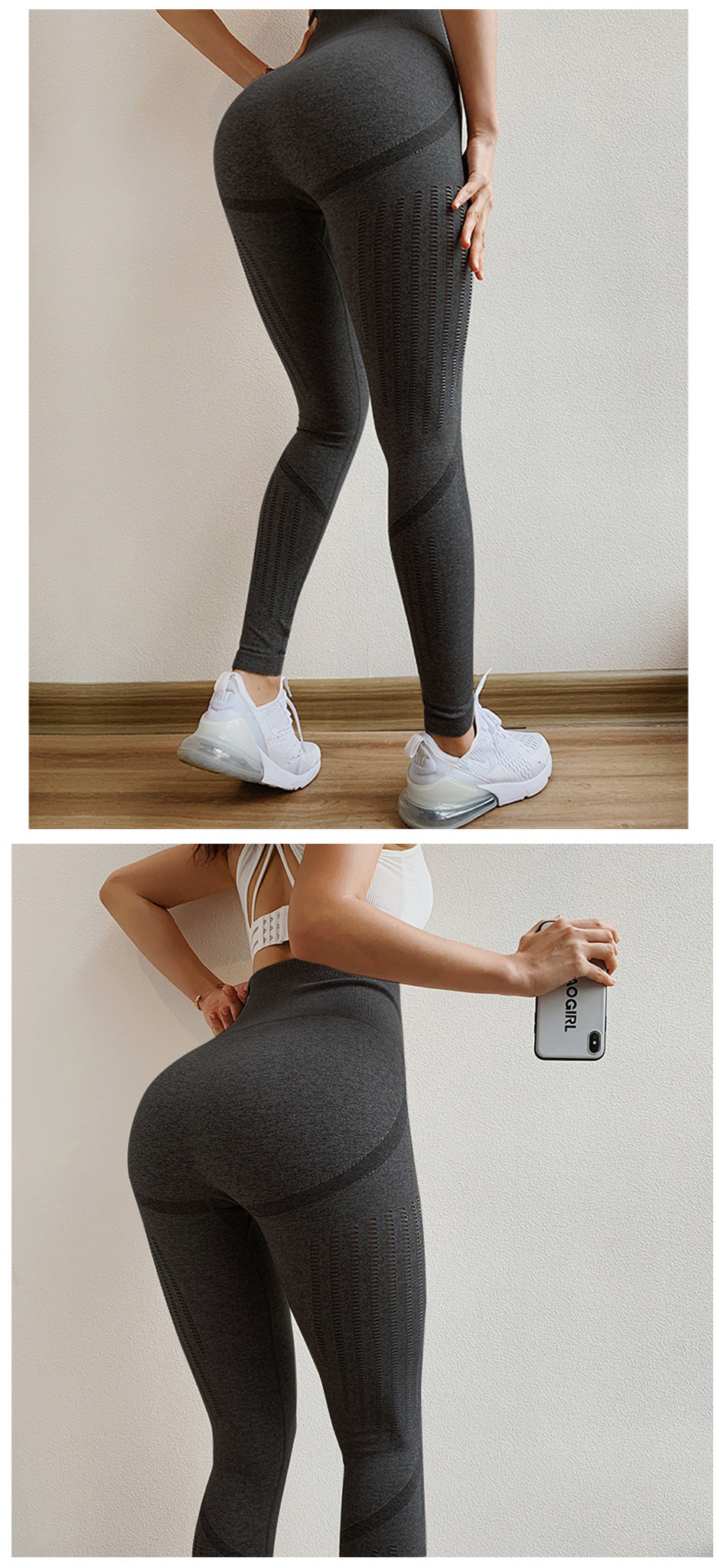 Hip Fitness Pants for Women Seamless High Waist Skinny Hip Raise Yoga Pants Quick-Drying Hollow-out Women Sweat Pants