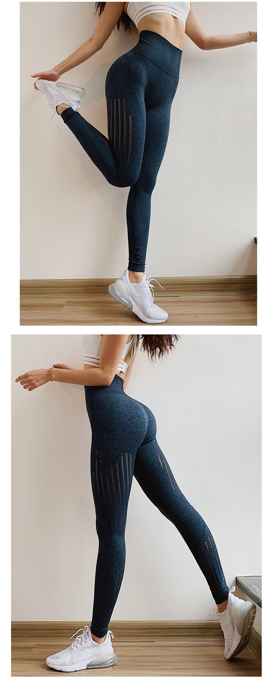 Hip Fitness Pants for Women Seamless High Waist Skinny Hip Raise Yoga Pants Quick-Drying Hollow-out Women Sweat Pants