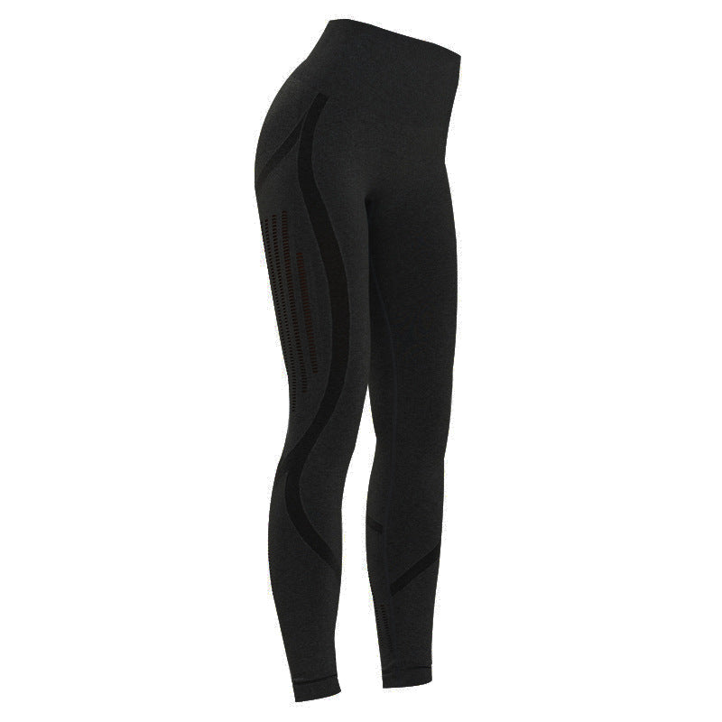 Hip Fitness Pants for Women Seamless High Waist Skinny Hip Raise Yoga Pants Quick-Drying Hollow-out Women Sweat Pants