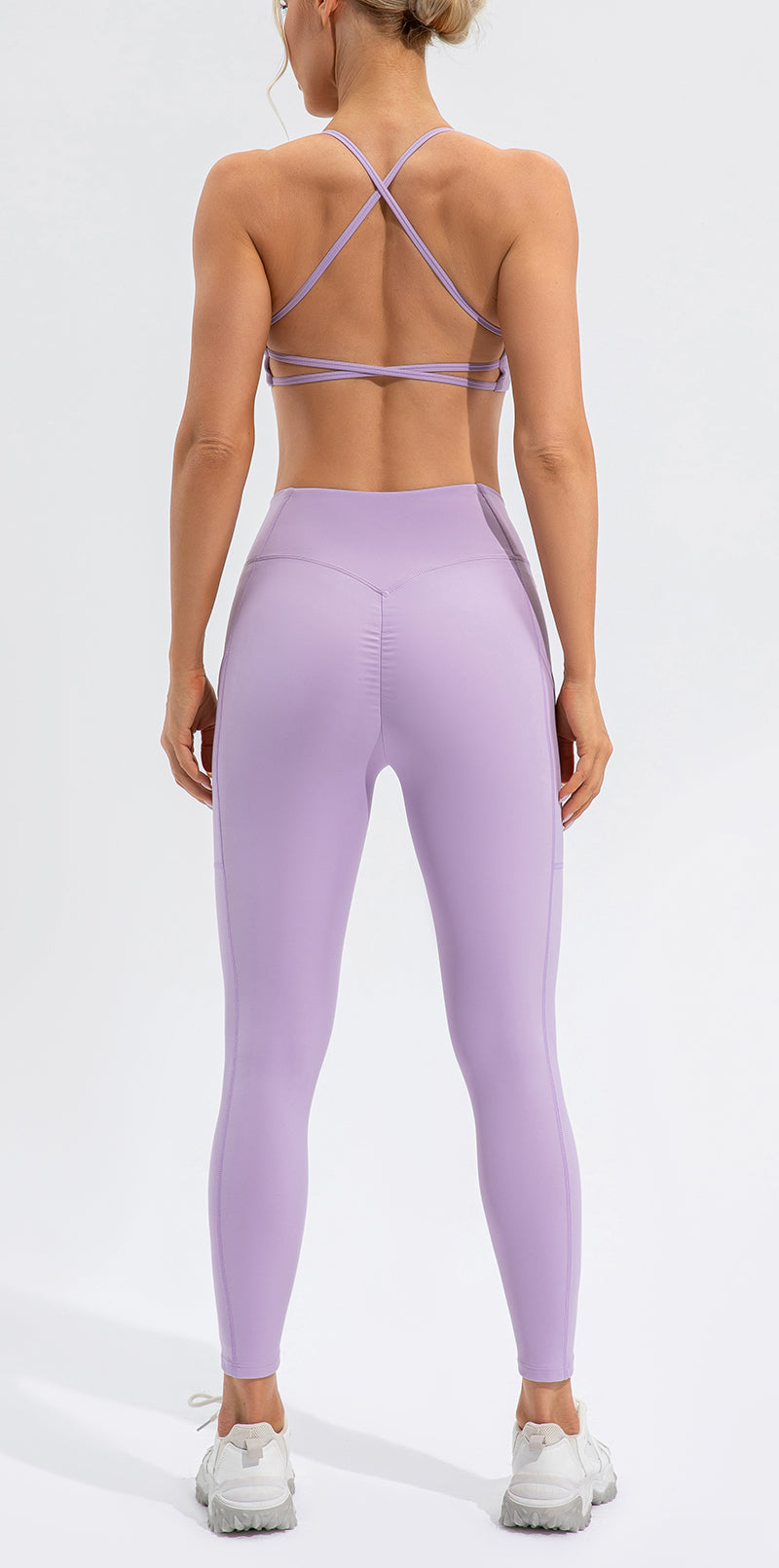Nude Feel Yoga Pants Women Tight High Waist Hip Lifting Stretch Peach Hip Exercise Workout Pants Quick Drying Running Trousers