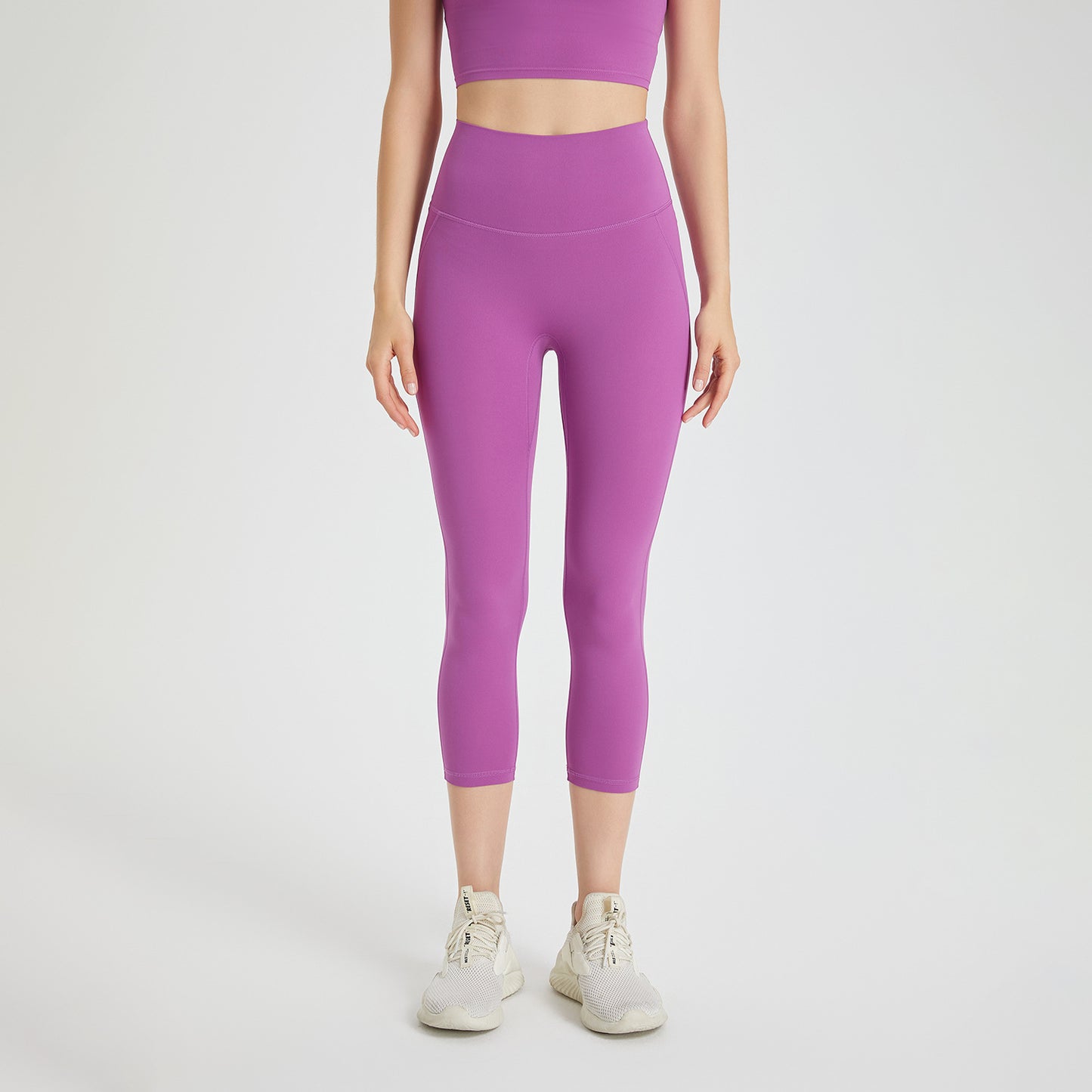 Wear Free Underwear Zero Sense One Piece Yoga Pants Seamless Nude Feel High Waist Peach Hip Lifting Fitness Sports Cropped Pants