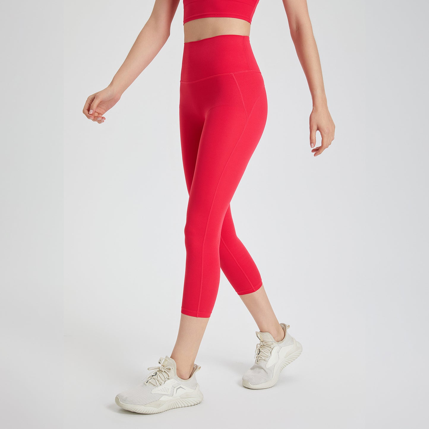 Wear Free Underwear Zero Sense One Piece Yoga Pants Seamless Nude Feel High Waist Peach Hip Lifting Fitness Sports Cropped Pants