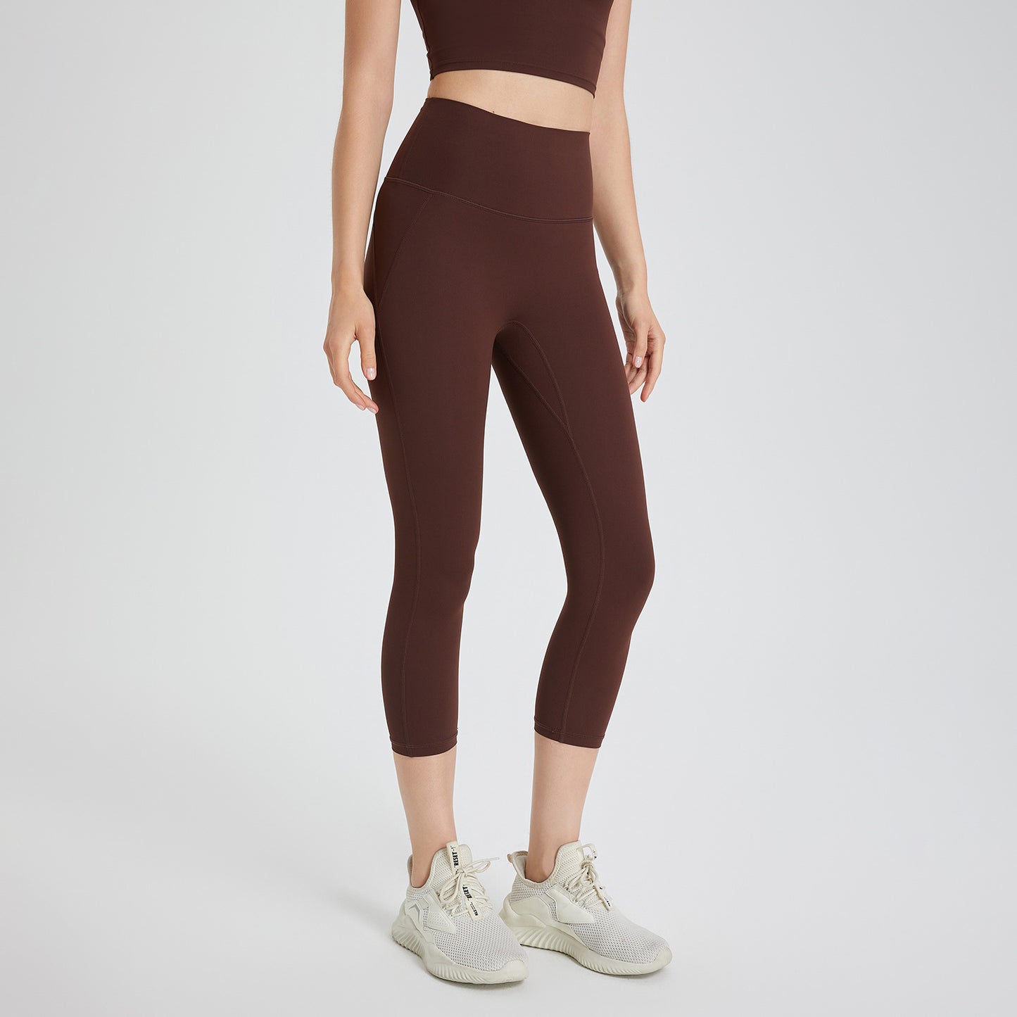 Wear Free Underwear Zero Sense One Piece Yoga Pants Seamless Nude Feel High Waist Peach Hip Lifting Fitness Sports Cropped Pants