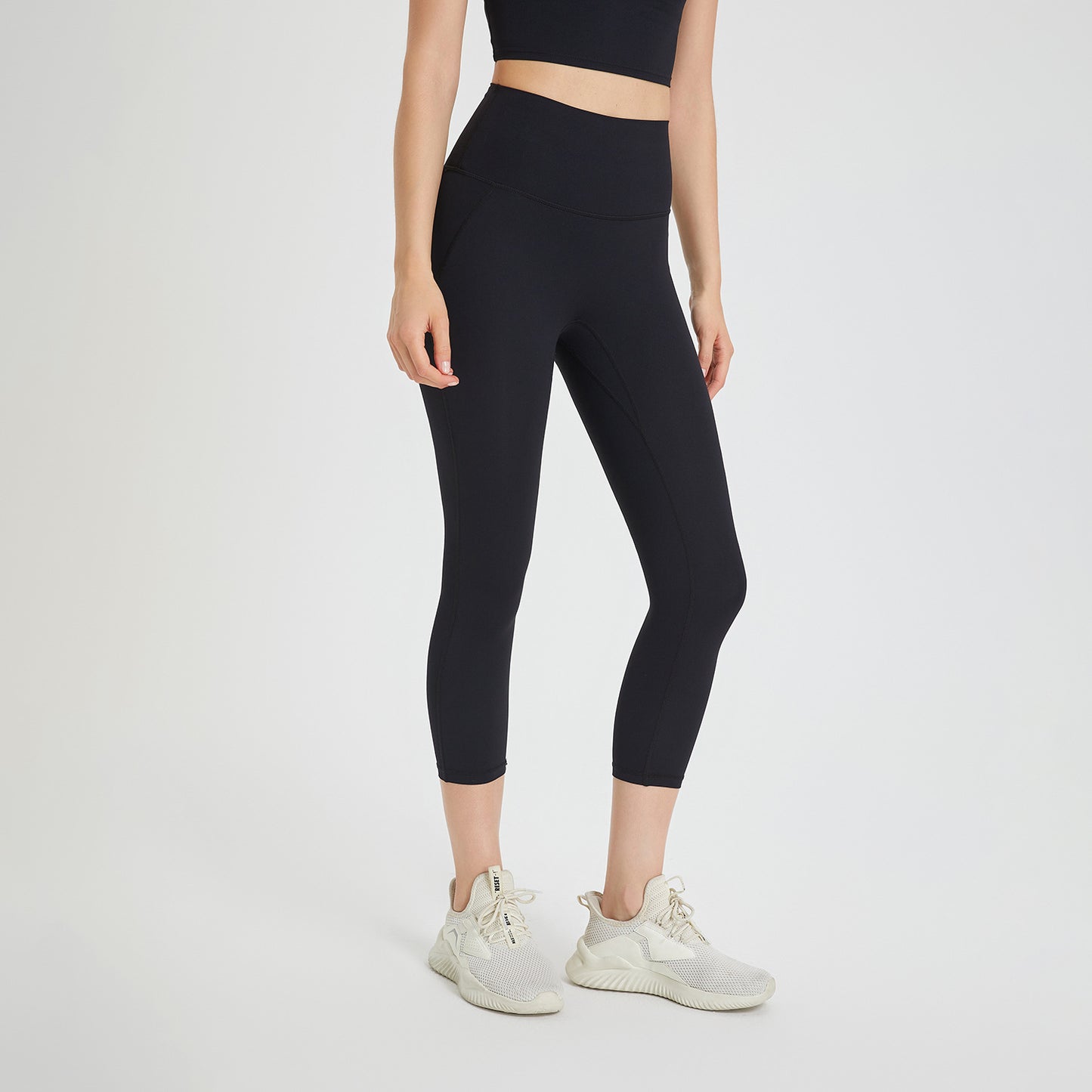 Wear Free Underwear Zero Sense One Piece Yoga Pants Seamless Nude Feel High Waist Peach Hip Lifting Fitness Sports Cropped Pants