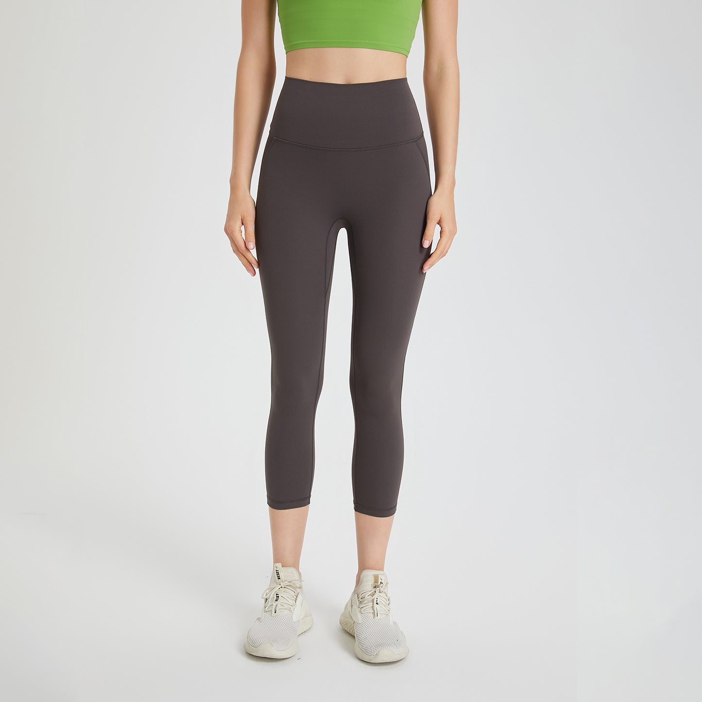 Wear Free Underwear Zero Sense One Piece Yoga Pants Seamless Nude Feel High Waist Peach Hip Lifting Fitness Sports Cropped Pants