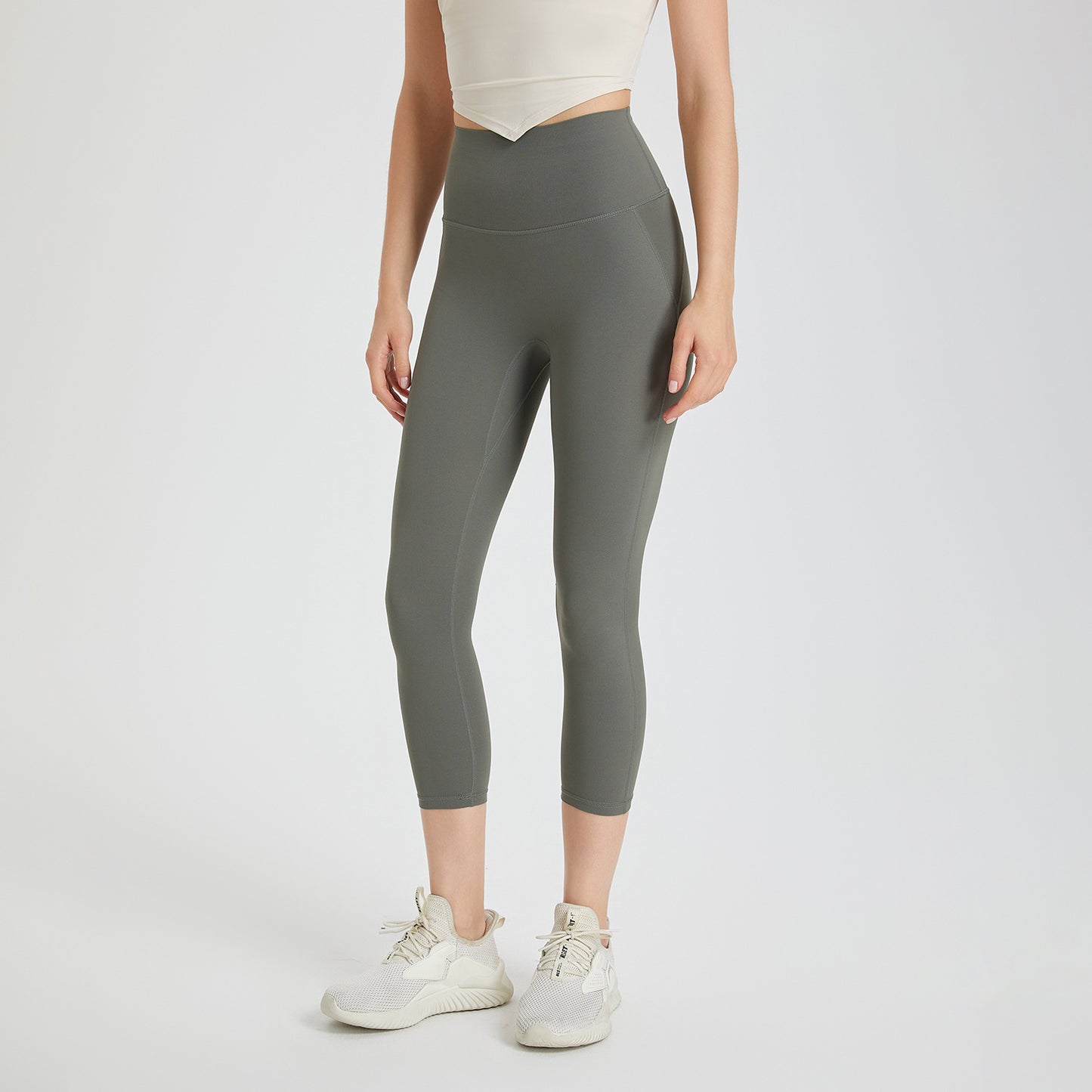 Wear Free Underwear Zero Sense One Piece Yoga Pants Seamless Nude Feel High Waist Peach Hip Lifting Fitness Sports Cropped Pants