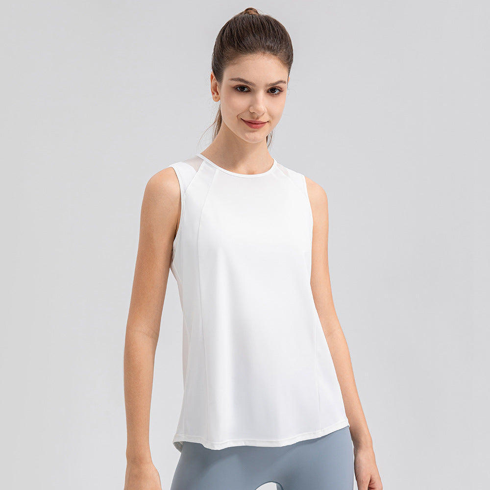 Summer Lightweight Cool Sports Blouse Women Quick Drying Yoga Vest Loose Breathable Workout Running Top