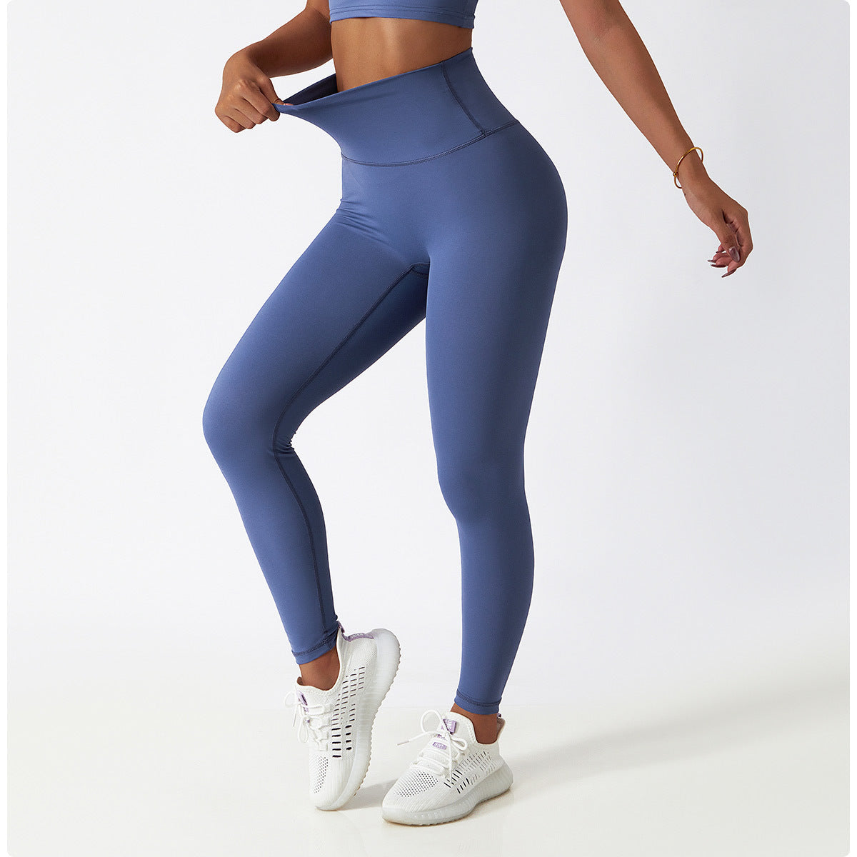 High Waist Hip Lift Fitness Pants Women Tight Outdoor Cycling Exercise Running Pants Breathable Quick Drying Nude Feel Yoga Pants
