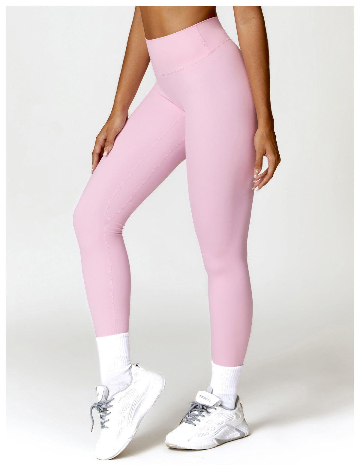 Sollinarry Quick Drying Skinny Yoga Pants Brushed Belly Contracting Hip Raise High Waist Fitness Pants Outer Wear Running Exercise Pants