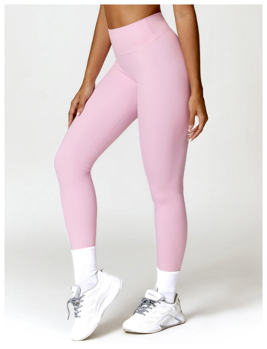 Sollinarry Quick Drying Skinny Yoga Pants Brushed Belly Contracting Hip Raise High Waist Fitness Pants Outer Wear Running Exercise Pants