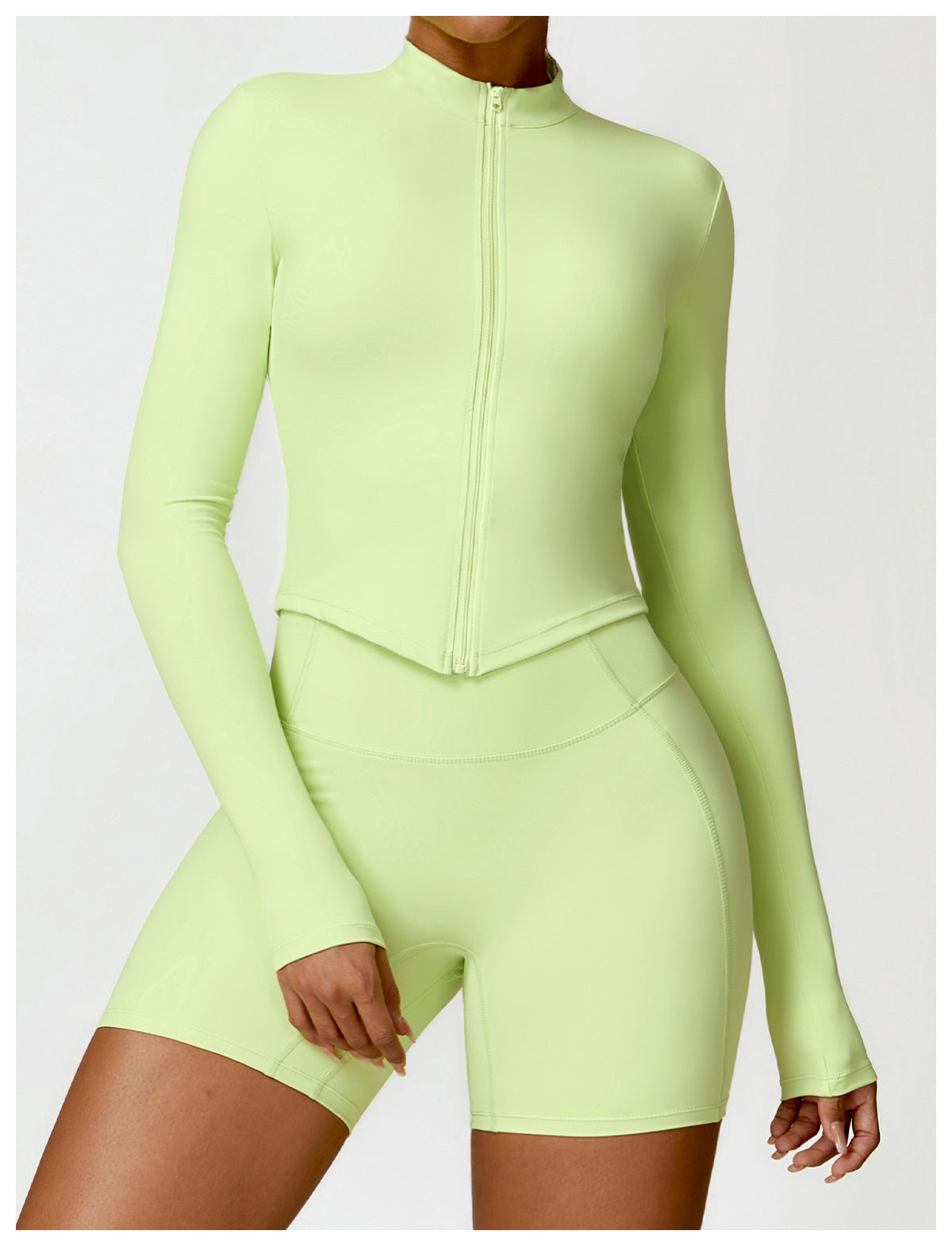 Sollinarry Winter Quick Drying Nude Feel Fitness Coat Women Zipper Running Sports Tight Long Sleeve Yoga Wear Coat