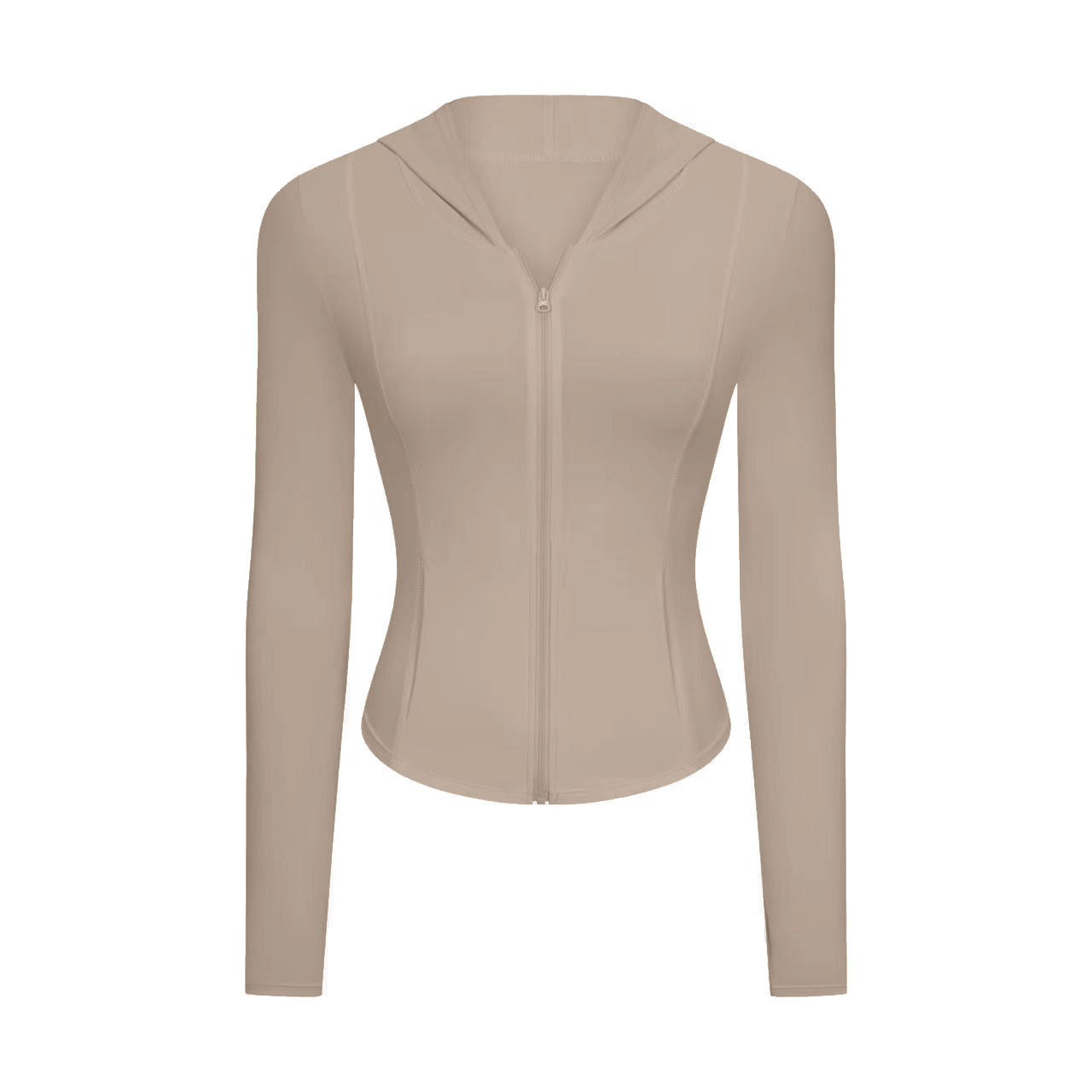 Cool Feeling Sun Protection Sports Coat Women Slim Fit Slimming Zipper Hoodie Running Quick Drying Workout Top