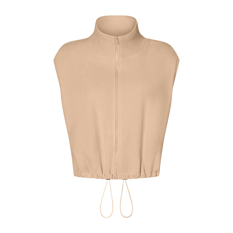 Winter Fitness Jacket Women Cold Proof Warm Vest Running Sports Fitness Clothes Polar Fleece Waistcoat Yoga Clothes