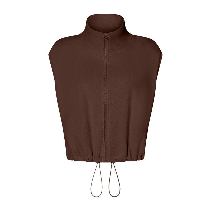 Winter Fitness Jacket Women Cold Proof Warm Vest Running Sports Fitness Clothes Polar Fleece Waistcoat Yoga Clothes