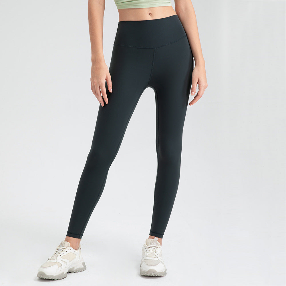 Fine Yarn Women Summer Yoga Pants Lightweight Breathable Tight Nude Feel High Waist Hip Lift Running Fitness Ankle Length Sports Pants