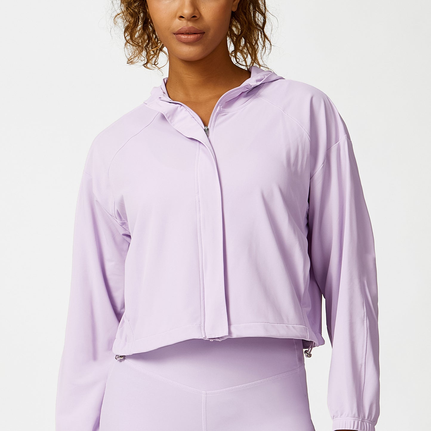 Loose Casual Sports Jacket Workout Clothes Outdoor Running Cycling Sports Zip Up Shirt Two Piece Set Women