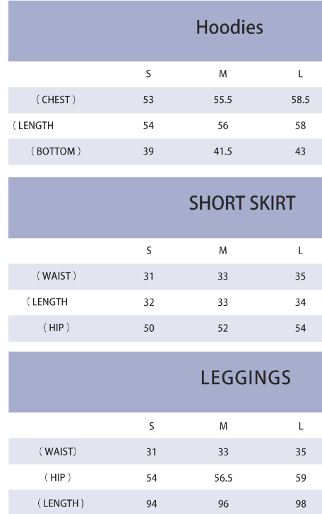 Fleece Hooded Sweatshirt Women Double Pocket Sweater Short Skirt Track Sweatpants Three Piece Workout Clothes