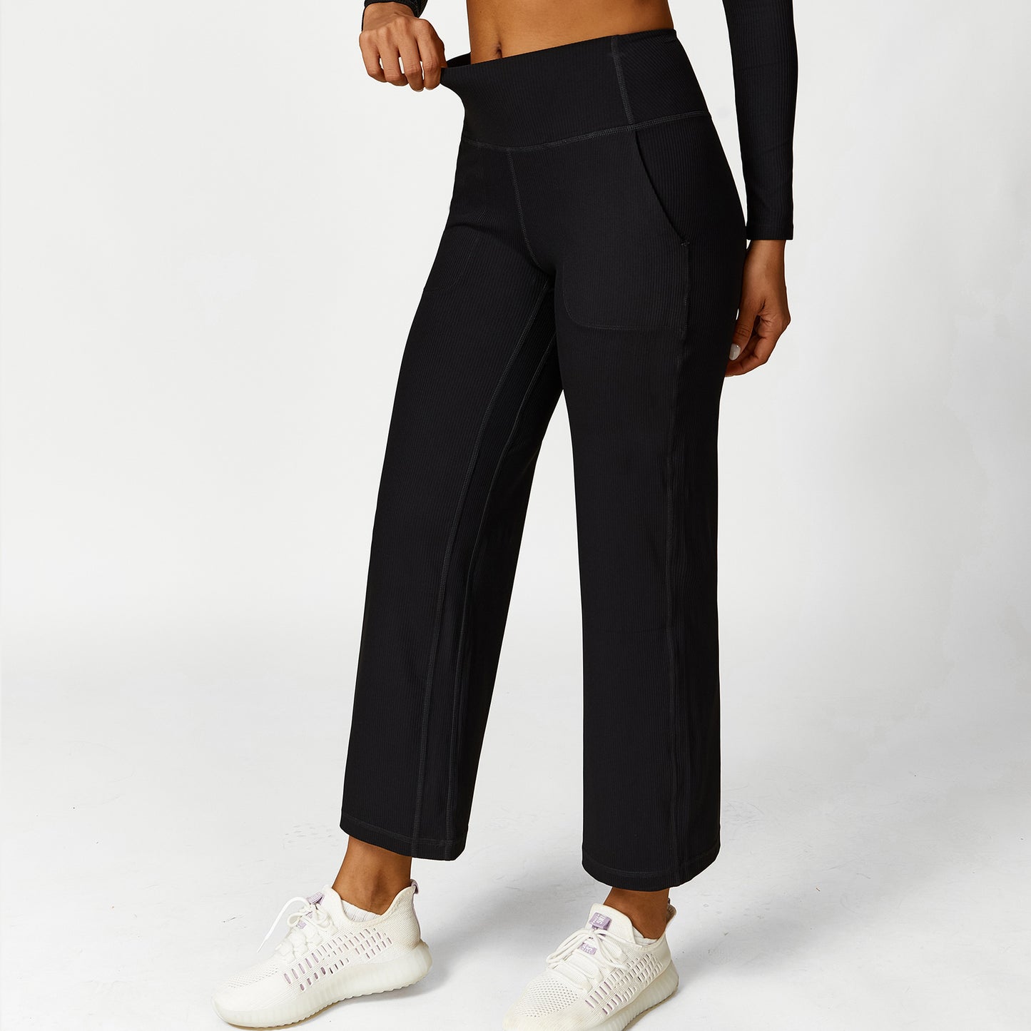 Hollow Out Cutout Shoulder Strap Yoga Long Sleeve Sports Vest With Chest Pad Running Fitness Clothes Yoga Suit