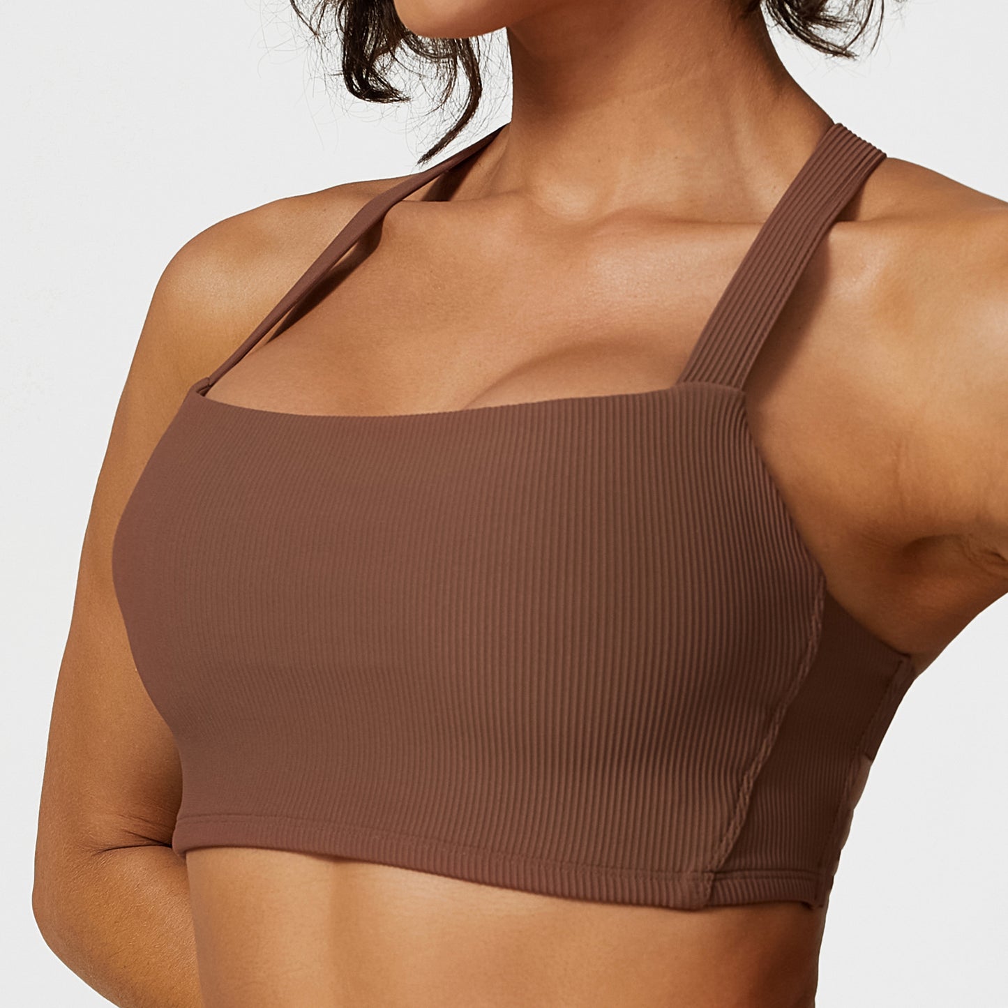 Three Dimensional Coarse Thread Sports Underwear Cross Beauty Back Push Up Sports Bra Yoga Clothes
