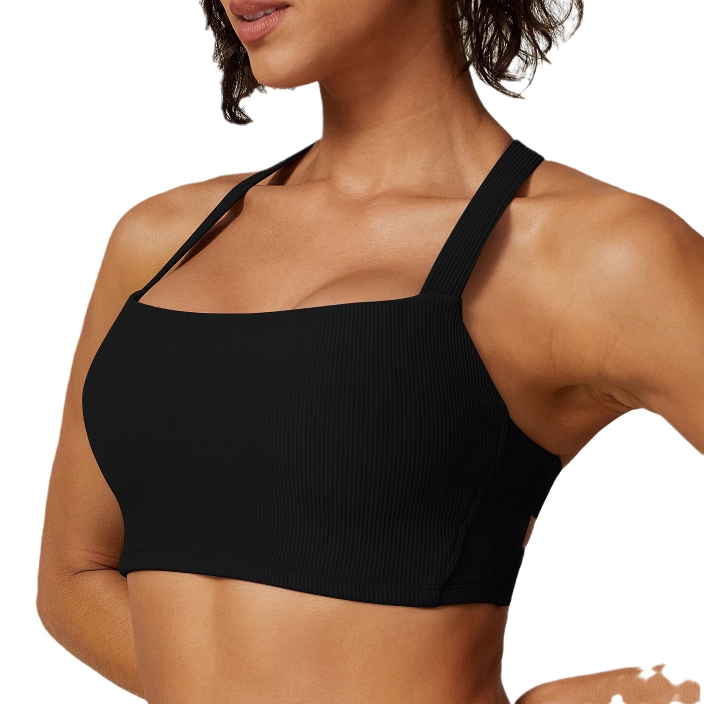 Three Dimensional Coarse Thread Sports Underwear Cross Beauty Back Push Up Sports Bra Yoga Clothes