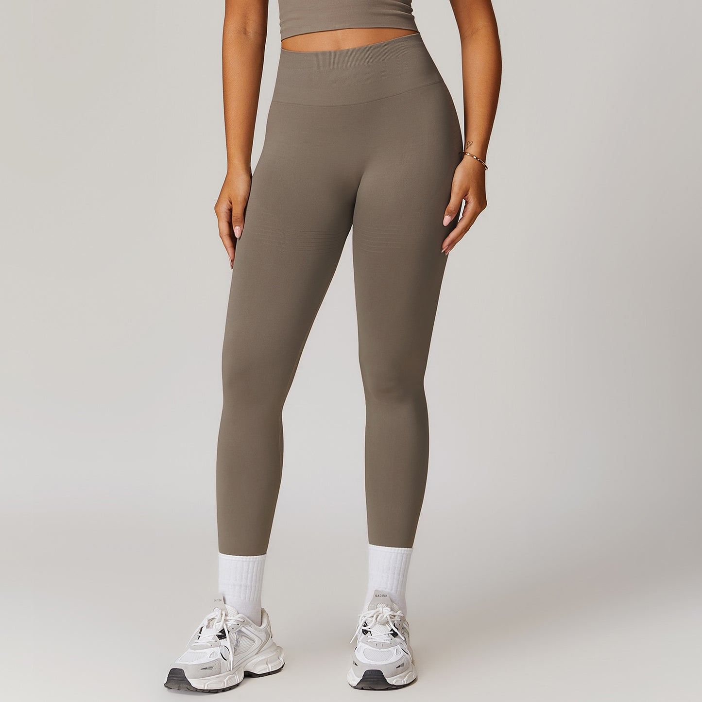 Sollinarry Tight High Waist Hip Raise Yoga Pants Thread Waist Belly Contracting Fitness Pants Women Outer Wear Running Workout Pants