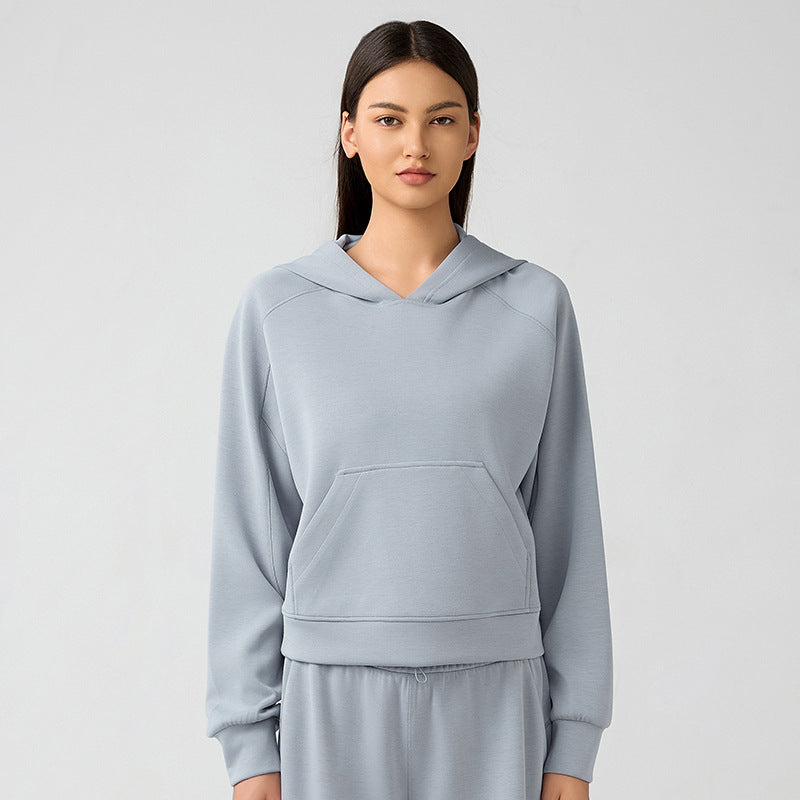 90Autumn Winter Women Casual All Match Hoodie Loose Slimming Fitness Exercise Yoga Clothes Top