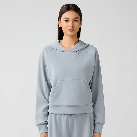 90Autumn Winter Women Casual All Match Hoodie Loose Slimming Fitness Exercise Yoga Clothes Top