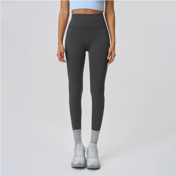 No Embarrassment Line High Waist Hip Lift Yoga Waist of Trousers Head Drawstring Elastic Outerwear Tight Sports Ninth Pants Women