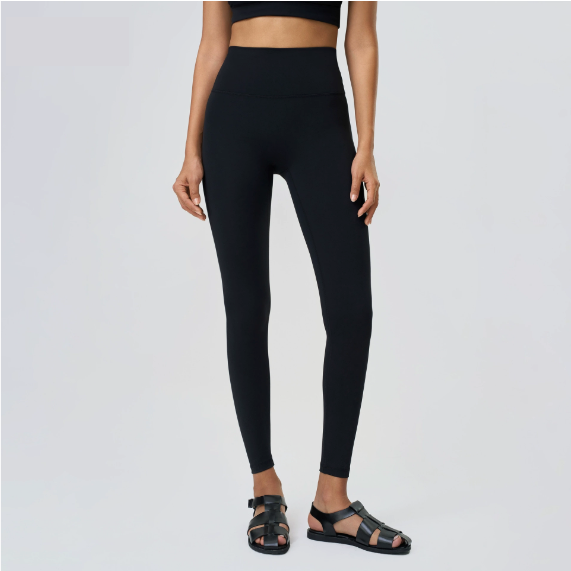 No Embarrassment Line High Waist Hip Lift Yoga Waist of Trousers Head Drawstring Elastic Outerwear Tight Sports Ninth Pants Women