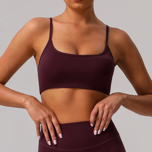 Beauty Back Exercise Underwear Nude Feel Yoga Bra Running Fitness Top Strap Yoga Clothes for Women
