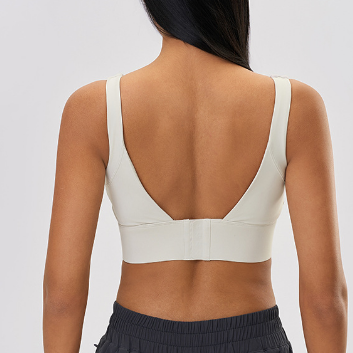 Push up Breast Holding Semi Fixed Yoga Bra Anti-Shock Anti SAG Four Row Buckle Sports Underwear Women