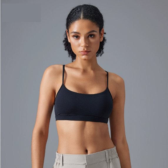 Adjustable Shoulder Strap Beauty Back Exercise Underwear Women Running Shockproof Workout Bra Nude Feel Yoga