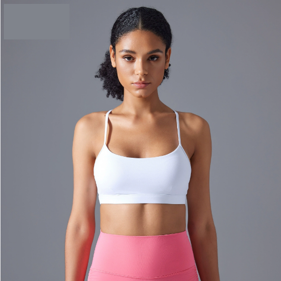 Adjustable Shoulder Strap Beauty Back Exercise Underwear Women Running Shockproof Workout Bra Nude Feel Yoga