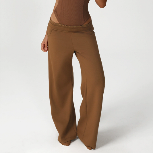 Loose Casual Straight Leg Wide Leg Pants Yoga Clothes Dance Training Sports Trousers Mop Pocket Sweatpants