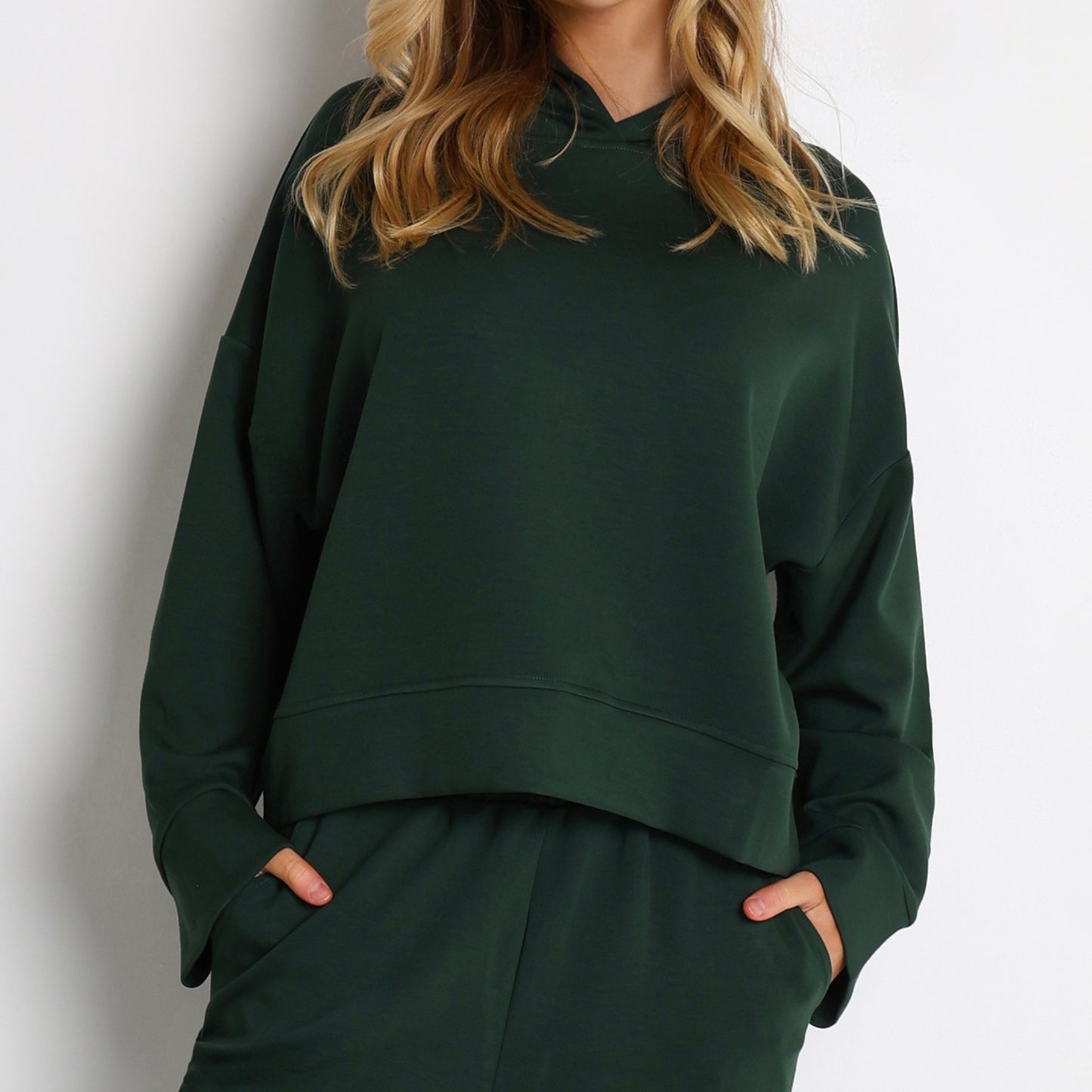 Retro Hooded Pullover Sweatshirt Sweatpants Sports Fitness Yoga Wear Casual Two Piece Set