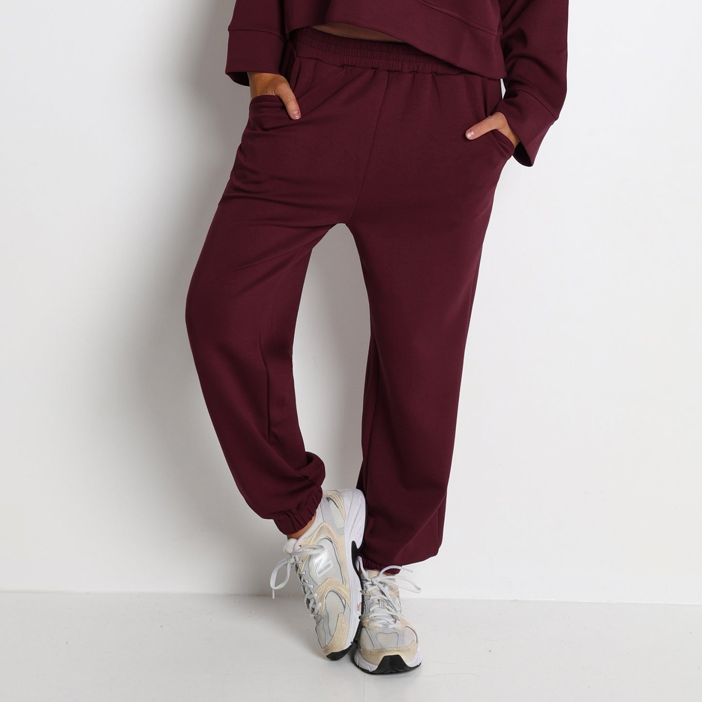 Retro Hooded Pullover Sweatshirt Sweatpants Sports Fitness Yoga Wear Casual Two Piece Set